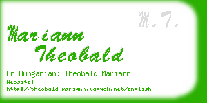mariann theobald business card